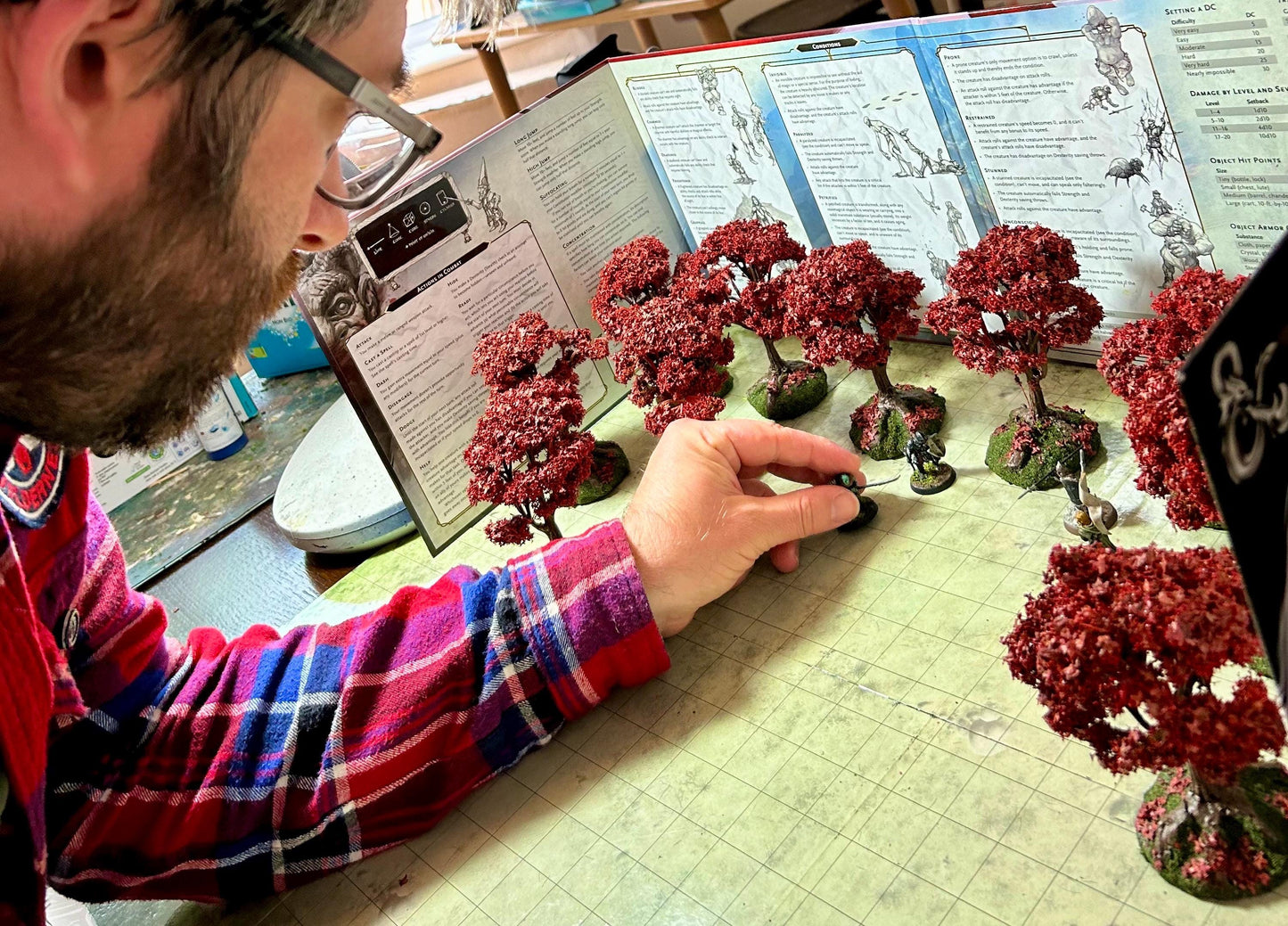 5 Model Cherry blossom model trees, fantasy scenery and scatter terrain for wargaming