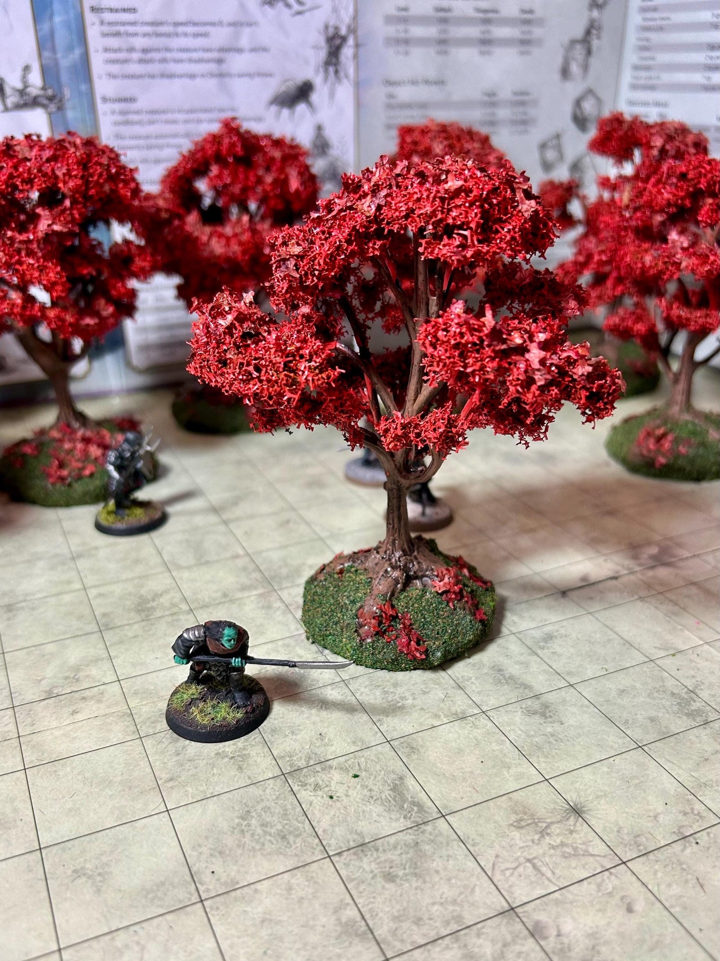 10 Model Cherry blossom model trees, fantasy scenery and scatter terrain for wargaming
