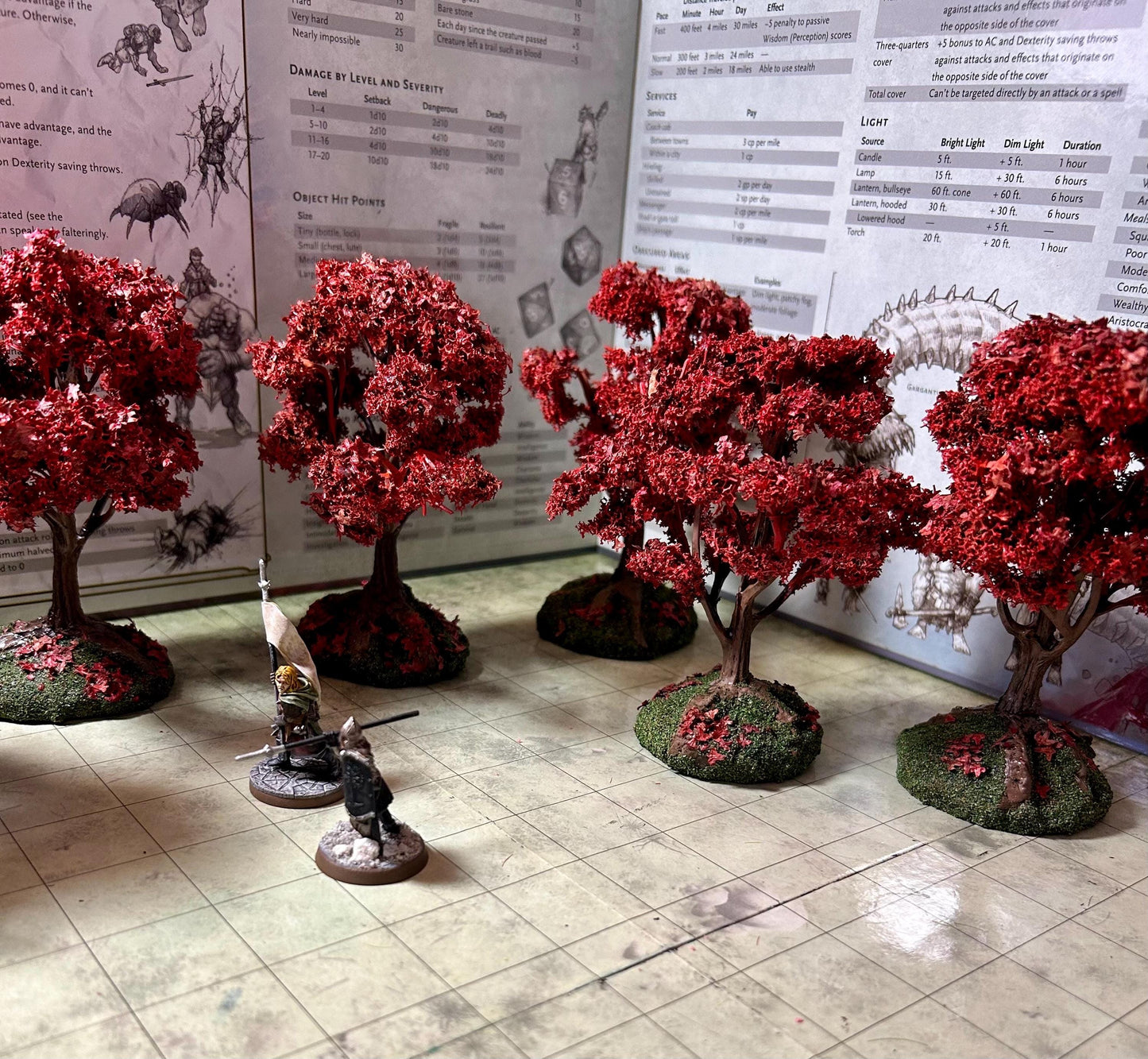 10 Model Cherry blossom model trees, fantasy scenery and scatter terrain for wargaming