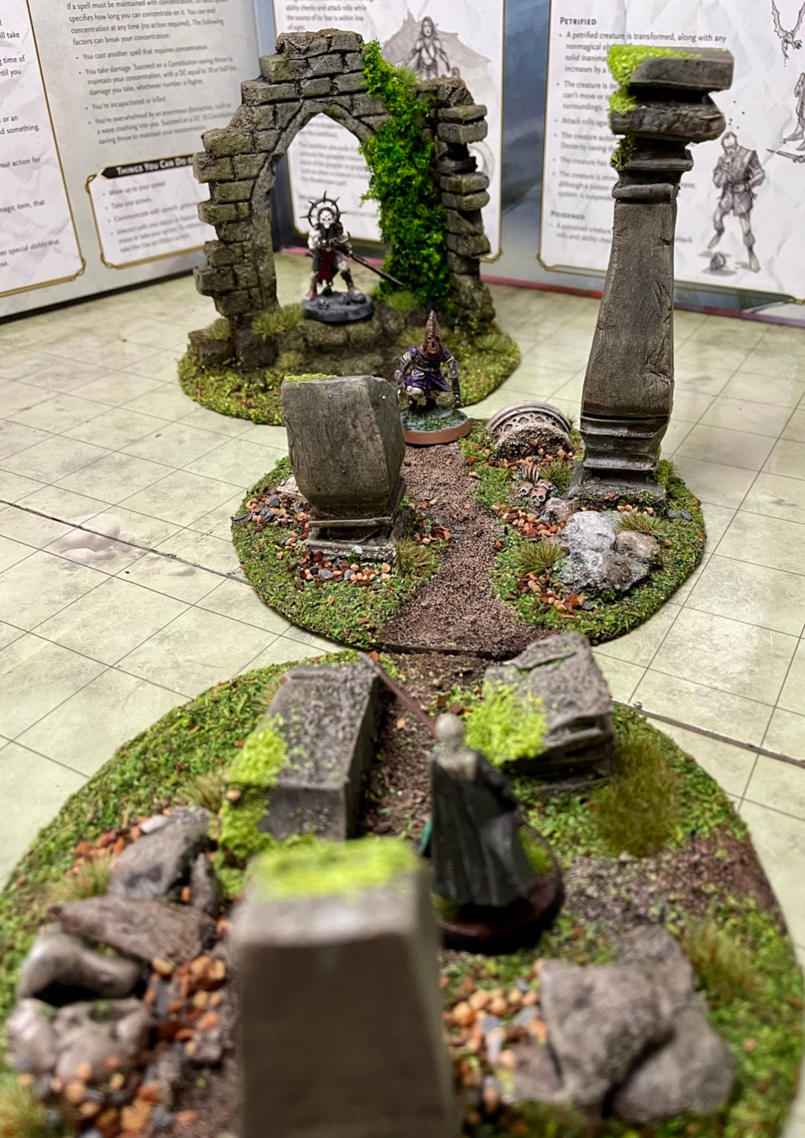 4 piece circular forest scatter terrain set