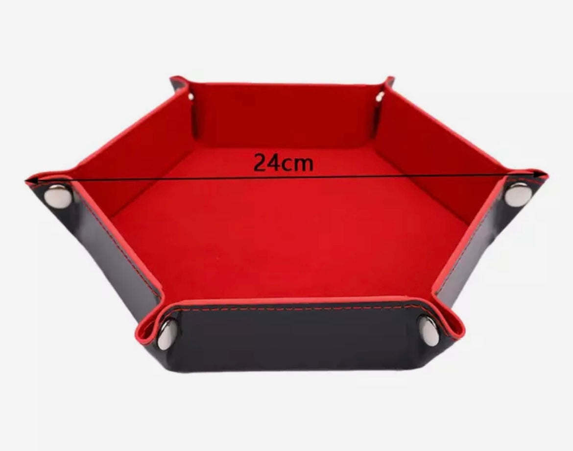 Hexagon Collapsable dice tray. Various colours