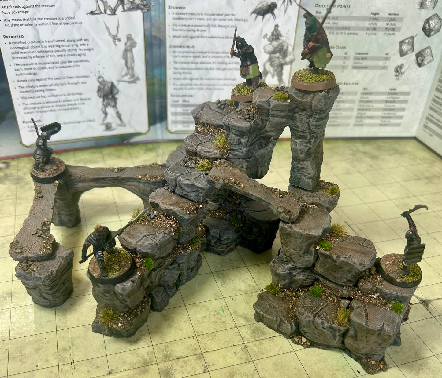 3D Printed  Pre-painted 12 piece 3D printed Cavern steps set