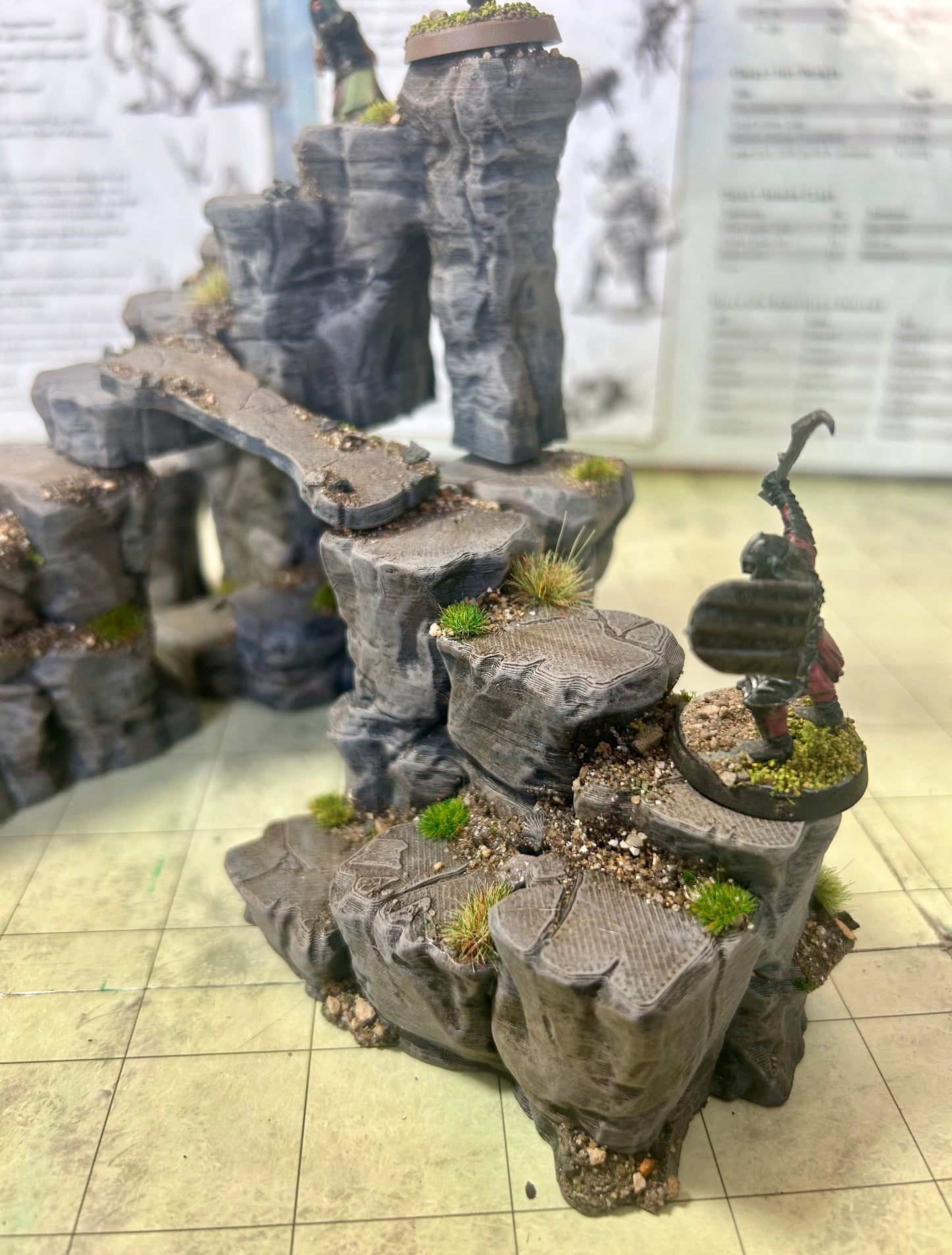 3D Printed  Pre-painted 12 piece 3D printed Cavern steps set