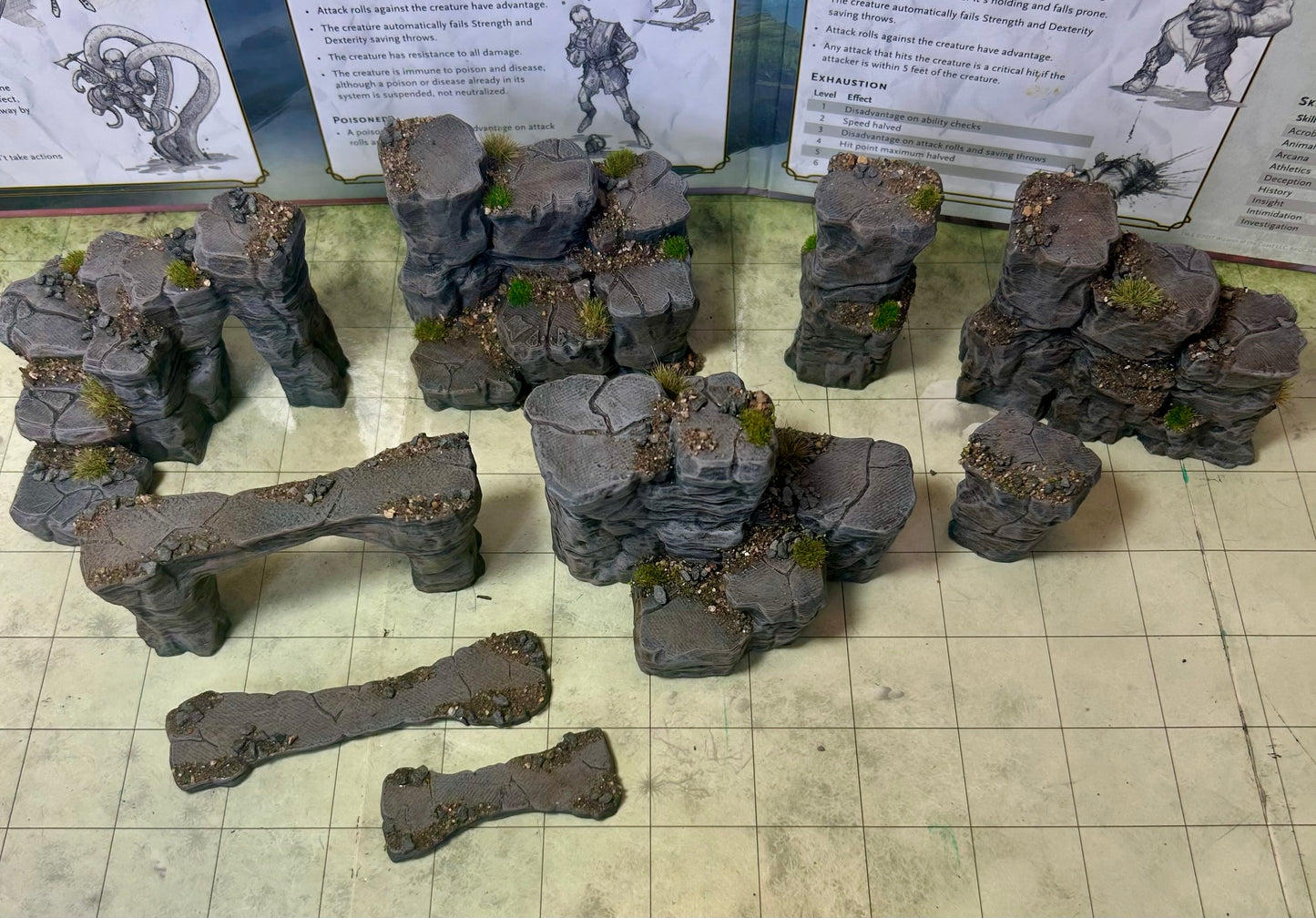 3D Printed  Pre-painted 12 piece 3D printed Cavern steps set