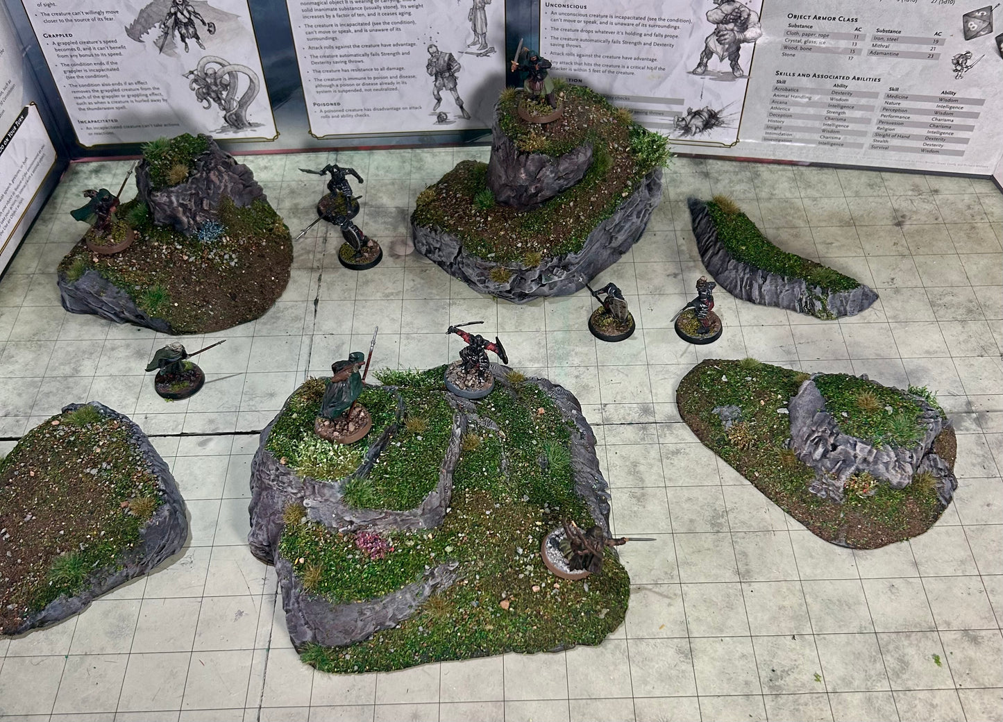 3D Printed Grassy Hill Platforms Scatter Terrain 6 Piece