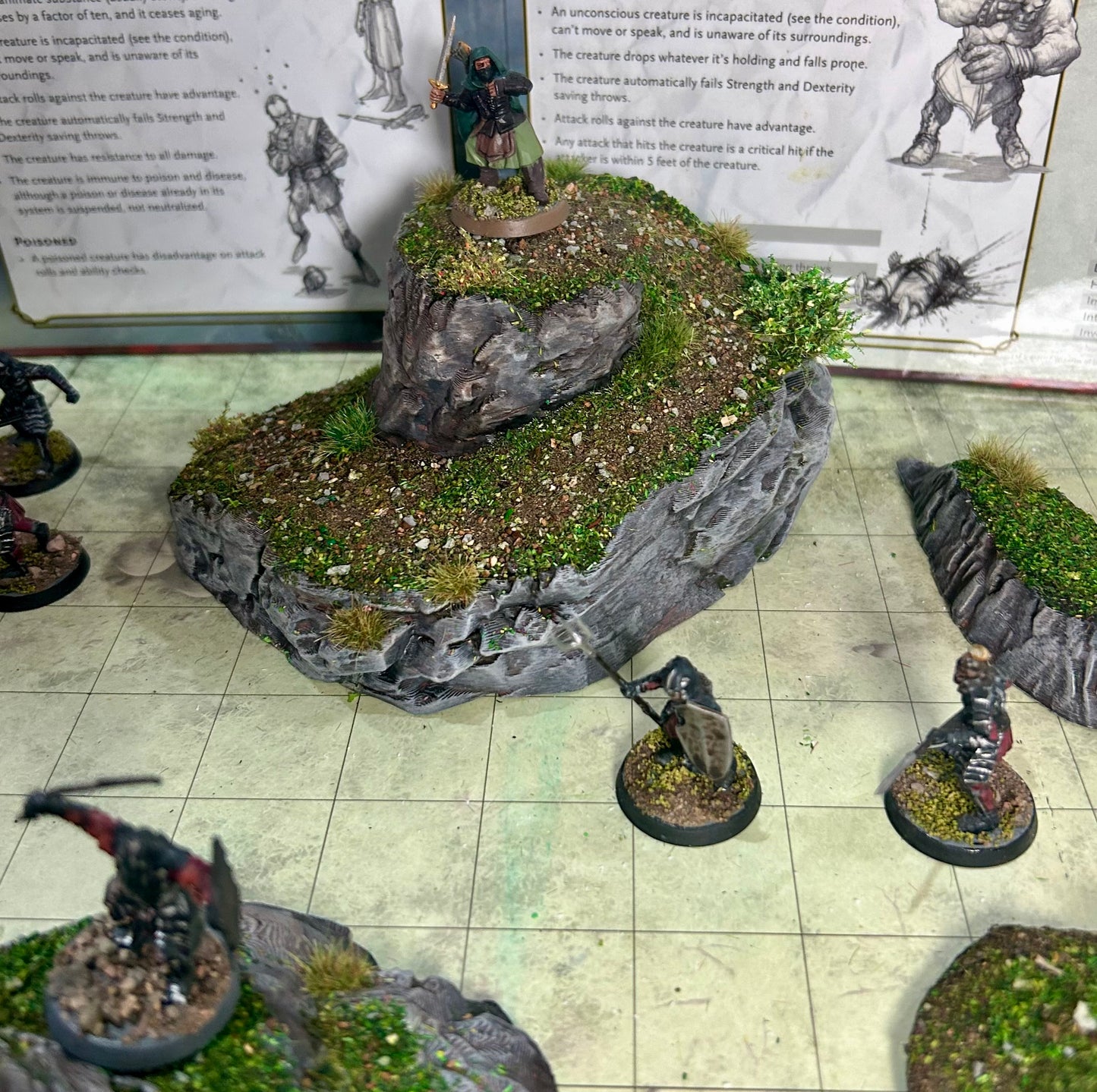 3D Printed Grassy Hill Platforms Scatter Terrain 6 Piece