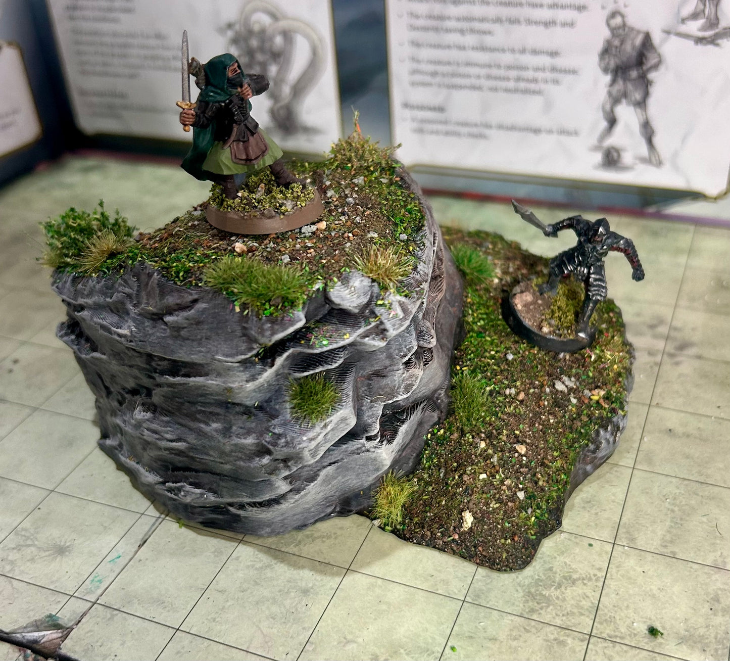 3D Printed Grassy Hill Platforms Scatter Terrain 6 Piece