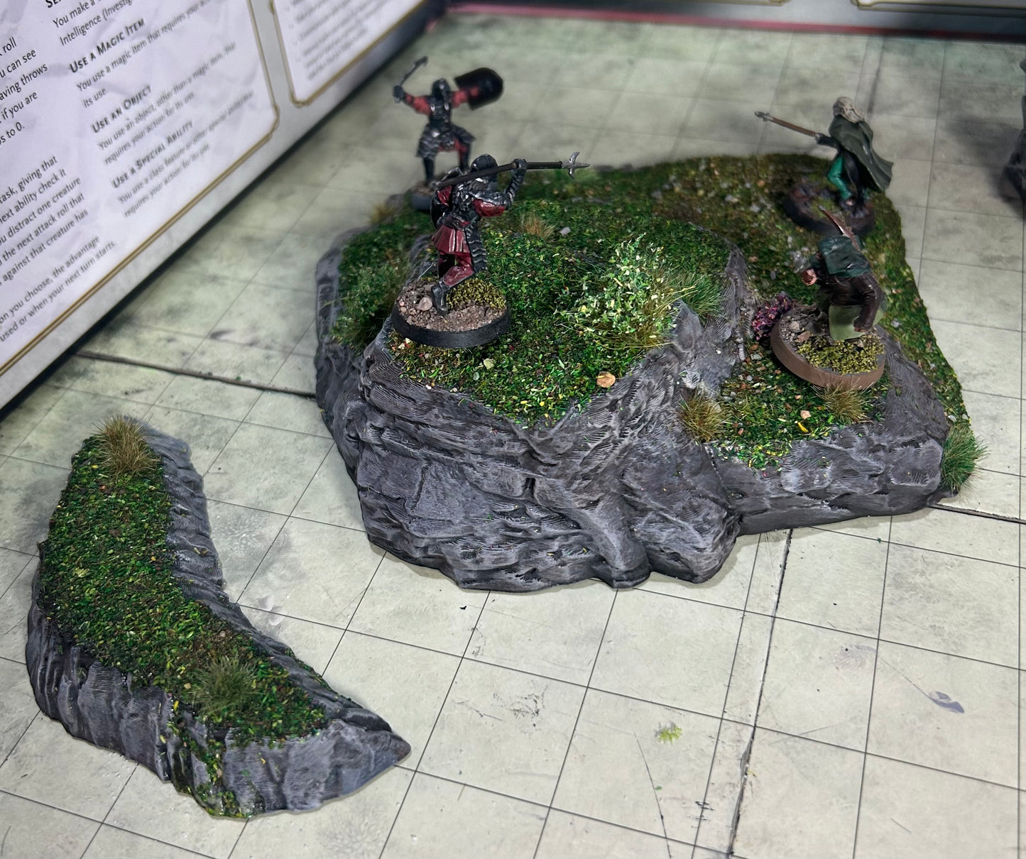 3D Printed Grassy Hill Platforms Scatter Terrain 6 Piece