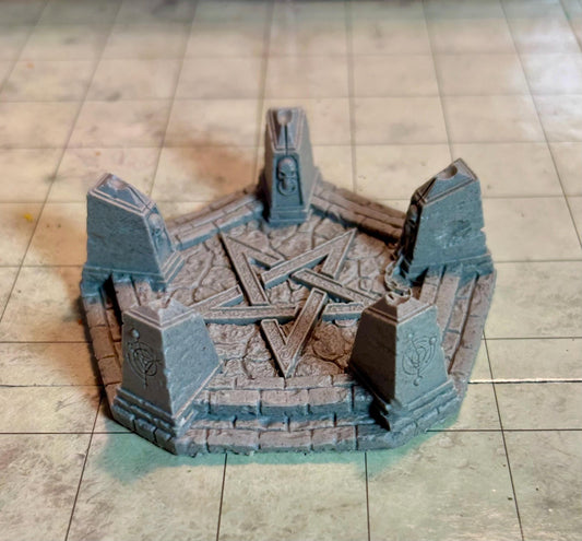 Legend Games-   Necromancer-  resin  Summoning Pentagram (90m) for RPG and wargaming scenery