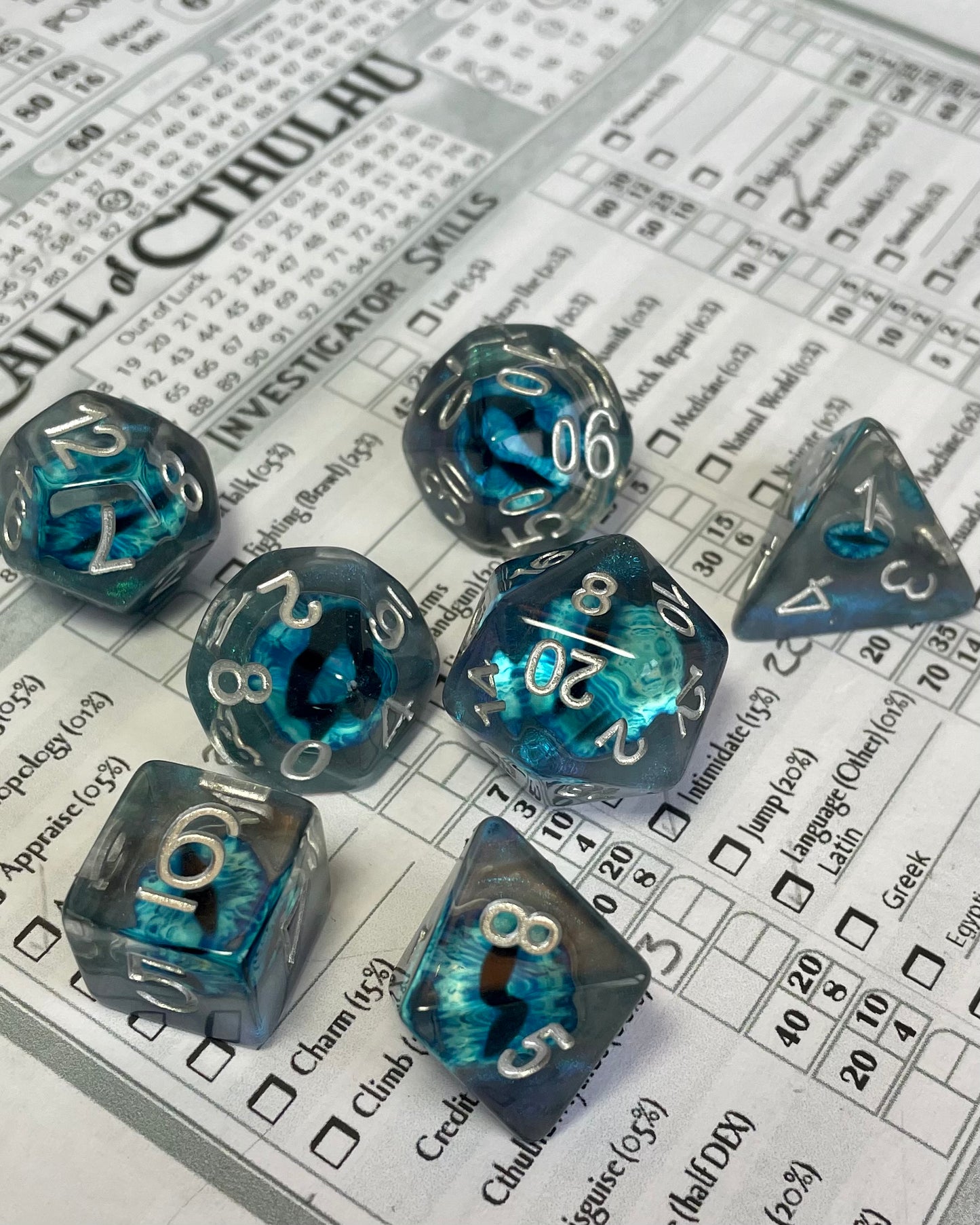 Demon Eye Poly Set- Blue