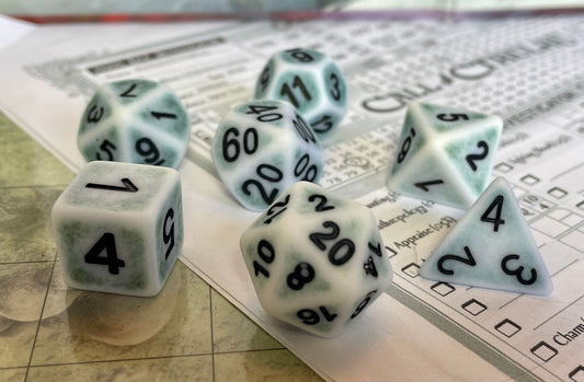 Ancient- Poly Dice Set- Verdigriz