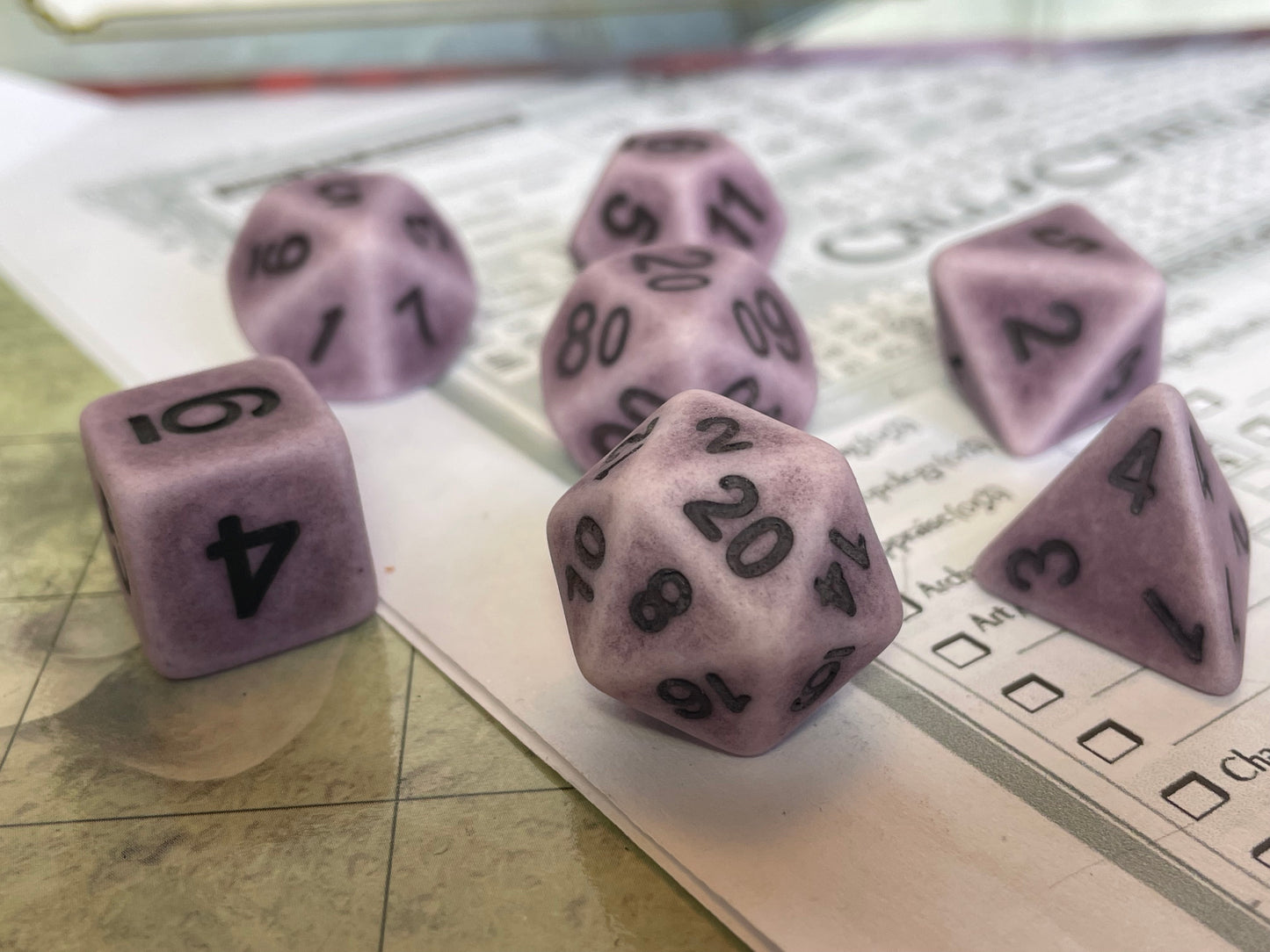 Ancient- Poly Dice Set- Purple