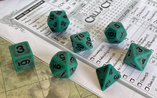 Ancient Green RPG Poly Dice