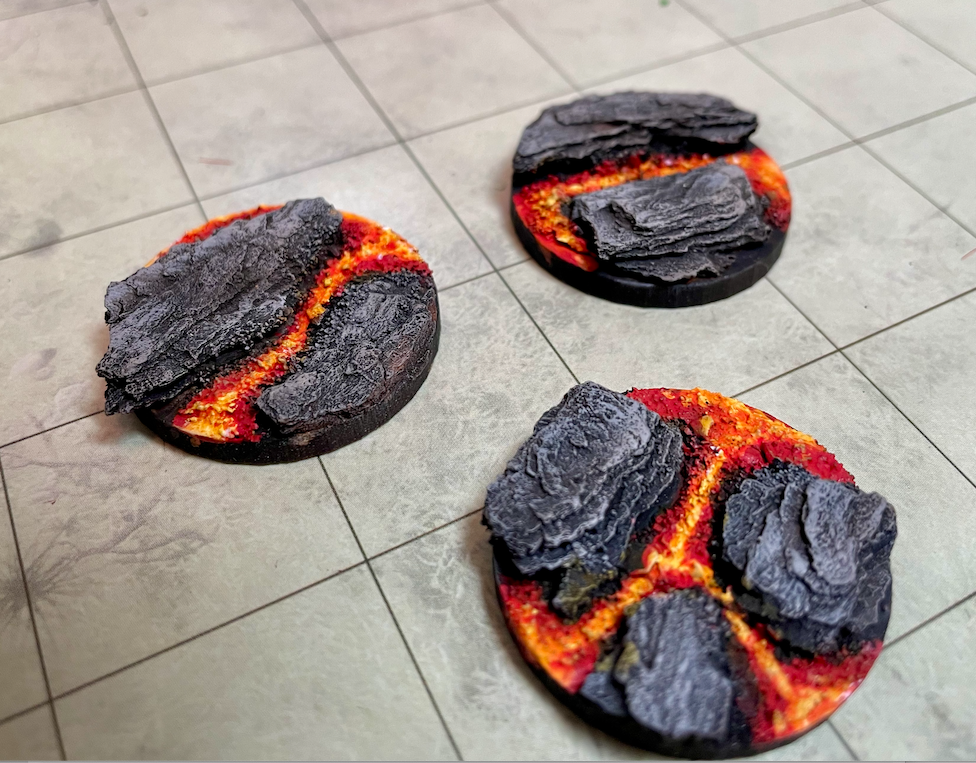 10  32mm Lava bases